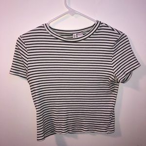 striped ribbed crop top